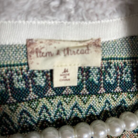 Hem & Thread Soft Sherpa Colorful Tapestry Vest Women’s Size Medium - Picture 7 of 9